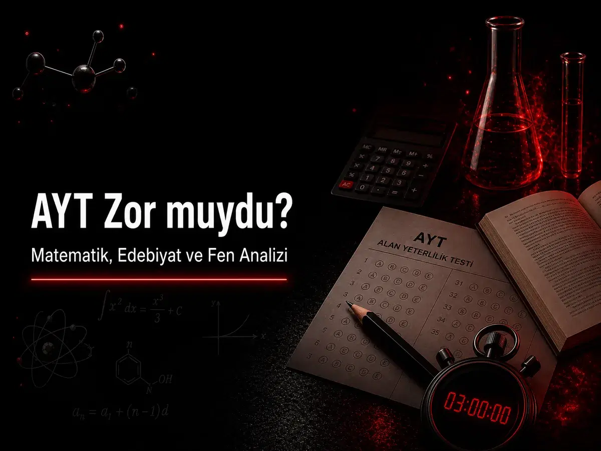 AYT zor muydu 2026 YKS sınav yorumları blog kapağı: AYT matematik, edebiyat ve fen bilimleri test kitapçığı görseli