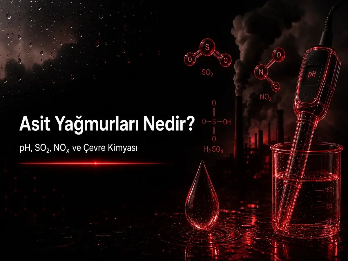 Asit yağmurları, SO2 NOx kirleticileri, pH ölçümü ve çevre kimyası konulu TYT kimya blog kapak görseli