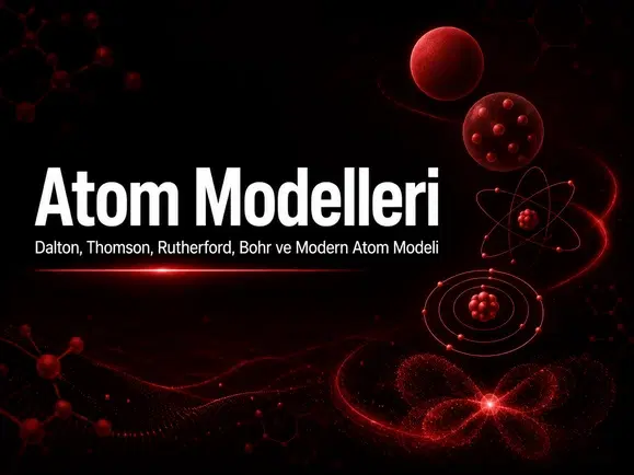 Dalton, Thomson, Rutherford, Bohr ve modern atom modeli karşılaştırmalı atom modelleri çalışma görseli