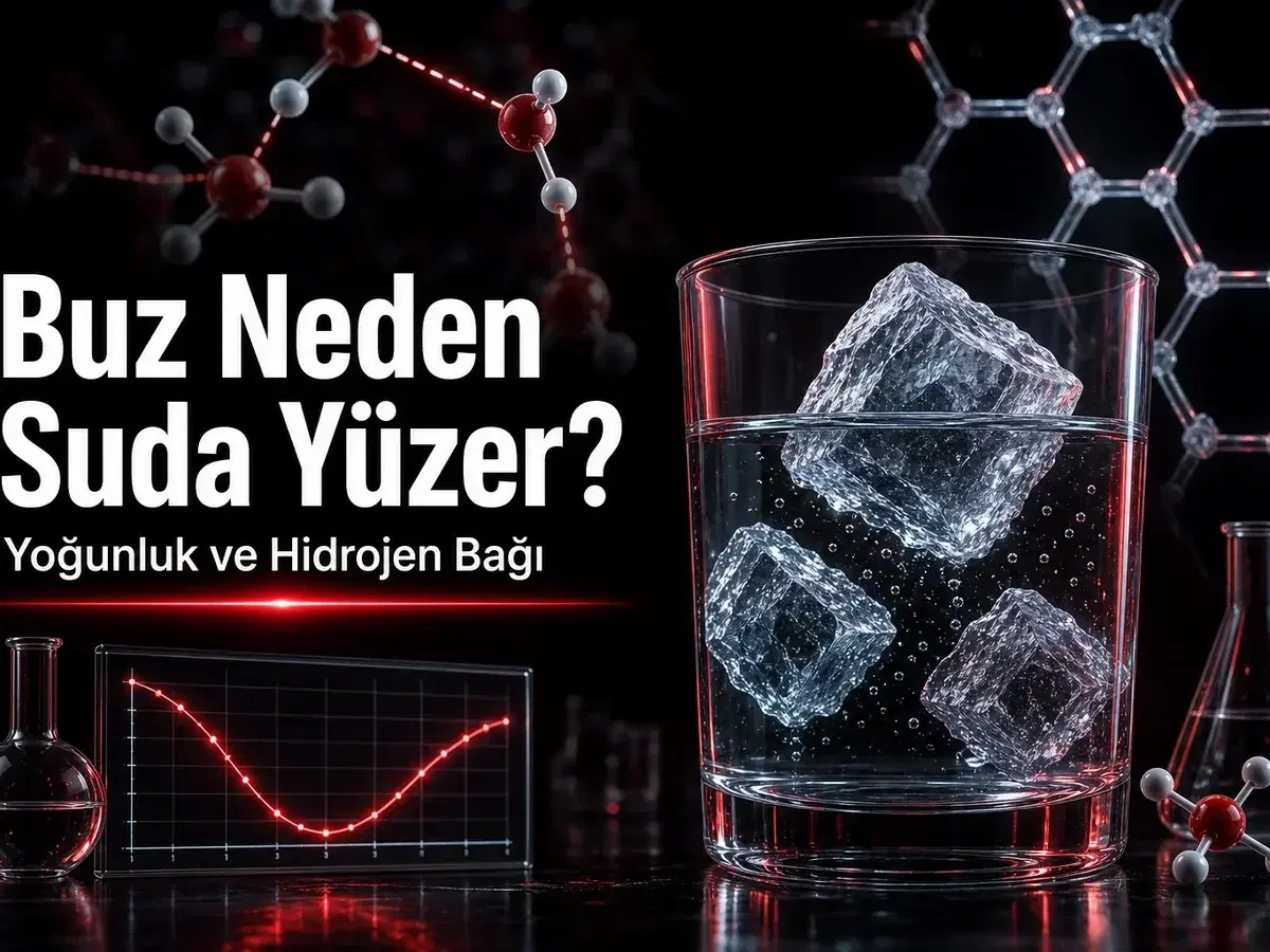Buzun suda yüzmesi, yoğunluk ve hidrojen bağı konulu TYT kimya blog kapak görseli