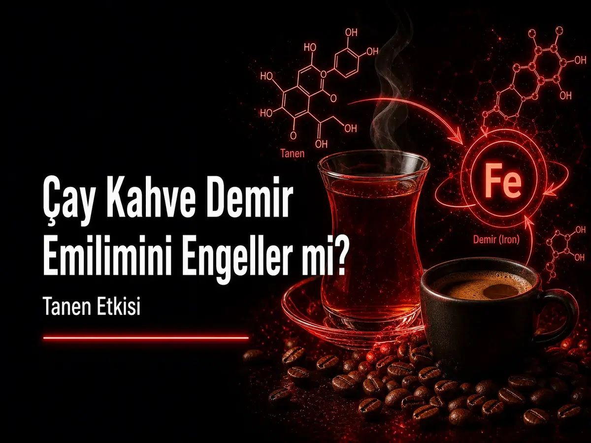 Çay ve kahvenin demir emilimini engellemesi, tanen etkisi konulu TYT kimya blog kapak görseli