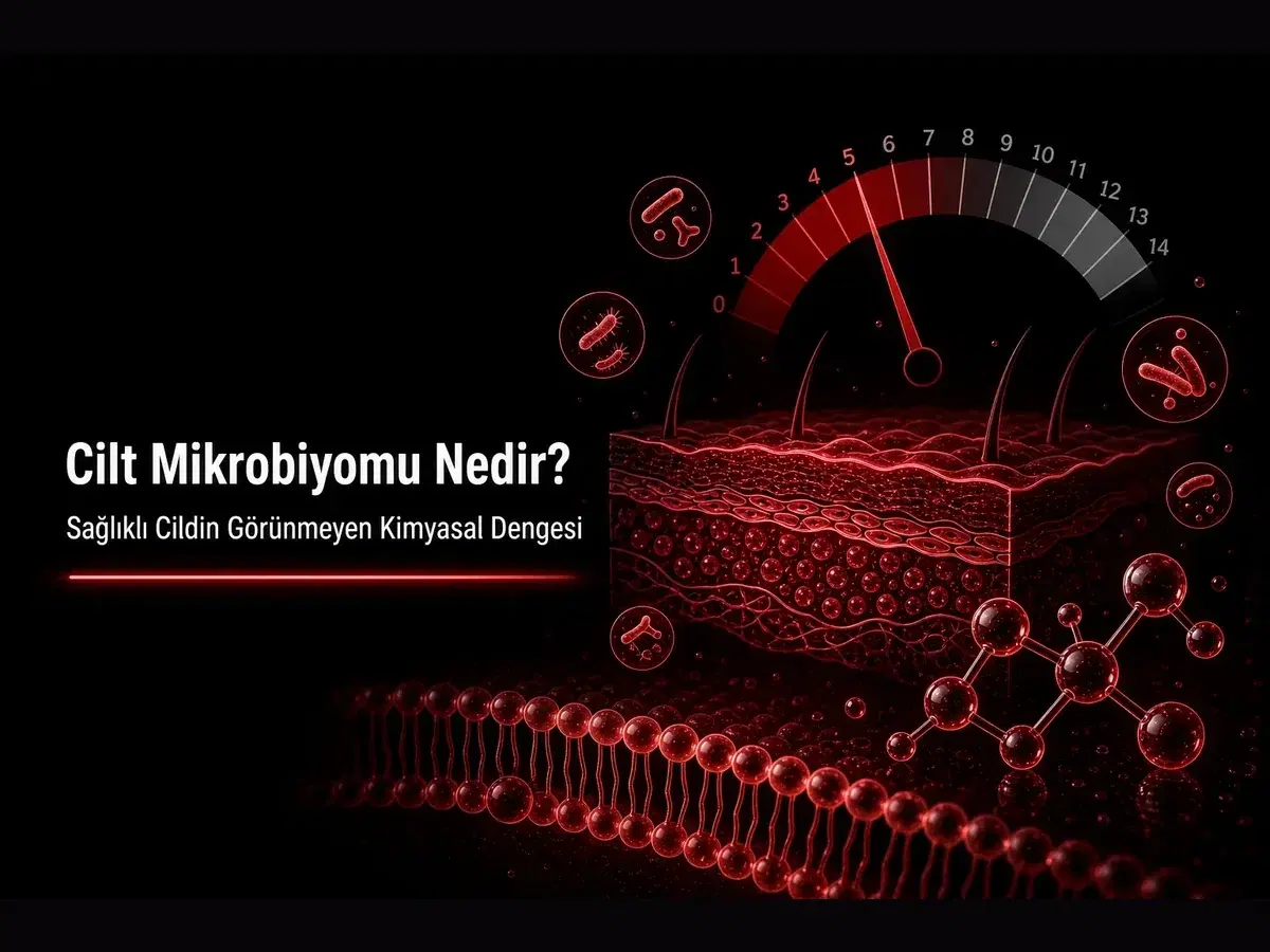 Cilt mikrobiyomu, asit mantosu pH ve lipit bariyeri; TYT günlük hayat kimyası kapak görseli