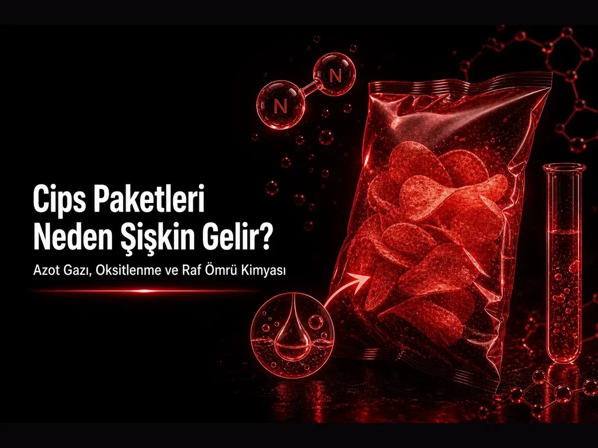 Cips paketleri neden şişkin gelir: azot gazı yastığı, oksitlenme engeli ve raf ömrü kimyası TYT kapak görseli