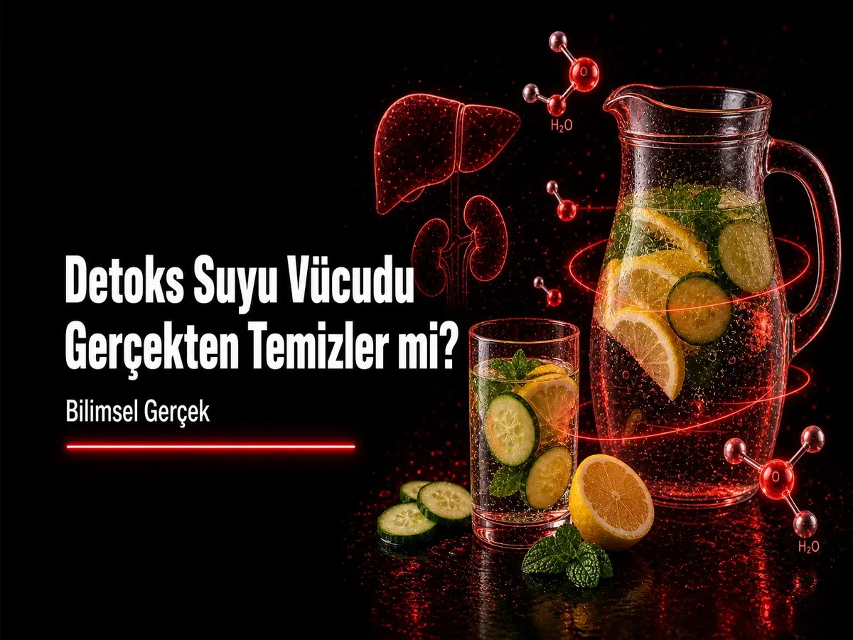 Detoks suyu vücudu gerçekten temizler mi sorusu, limonlu su ve bilimsel gerçek konulu TYT kimya blog kapak görseli