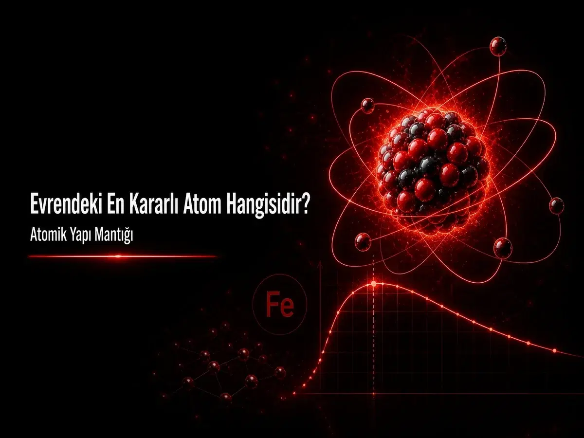 Evrendeki en kararlı atom, demir-56 ve nükleon başına bağlanma enerjisi eğrisi temalı TYT kimya blog kapağı