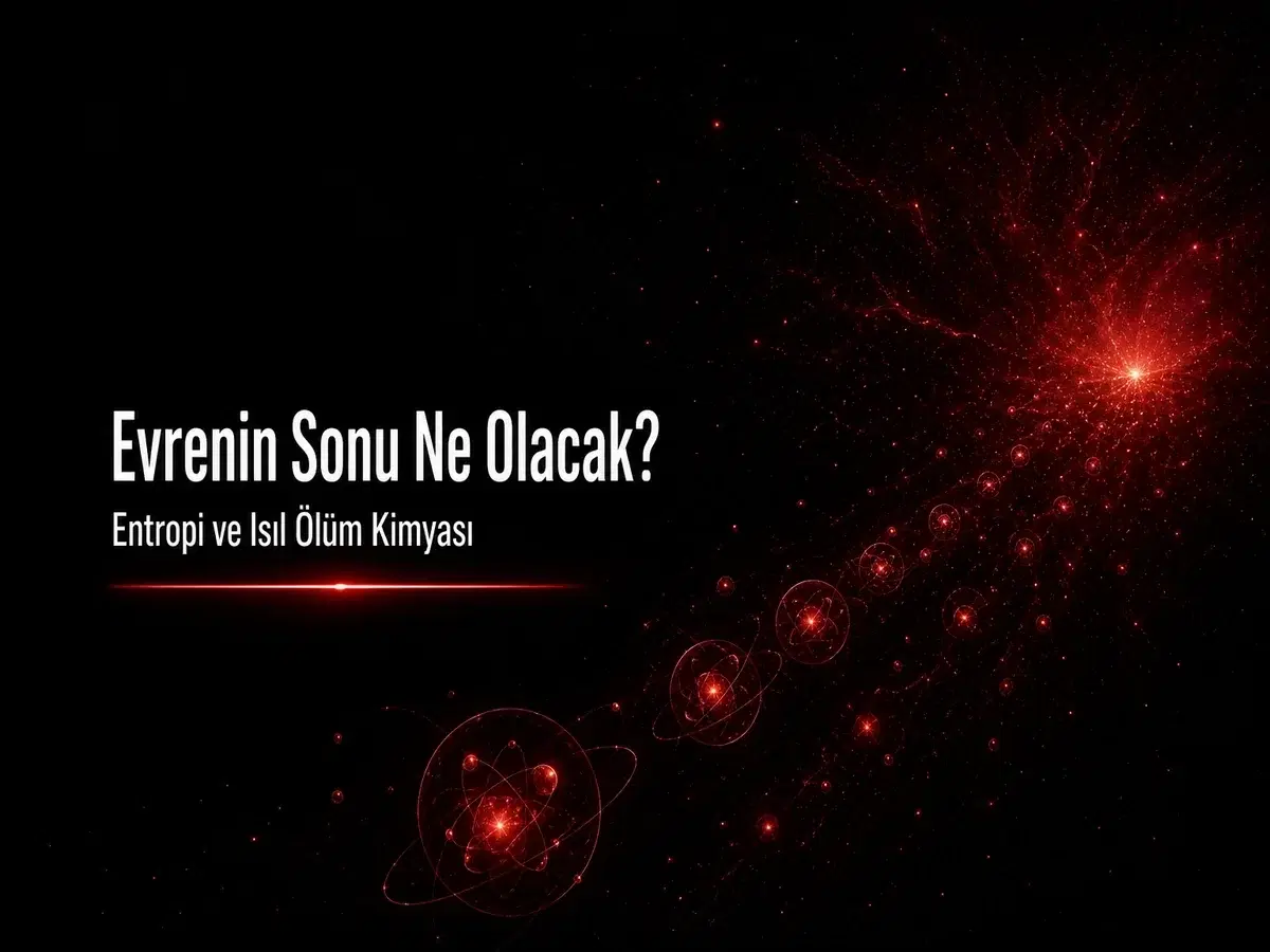 Evrenin sonu, ısıl ölüm ve büyük donma: entropi artışı ile termokimya bağlantısı şeması