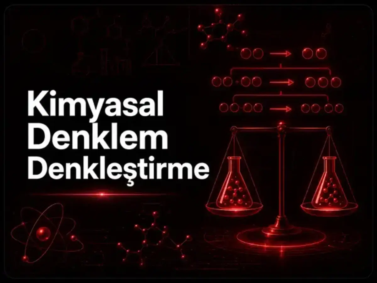 Kimyasal denklem denkleştirme adımları, katsayı tablosu ve YKS kimya çalışma notları