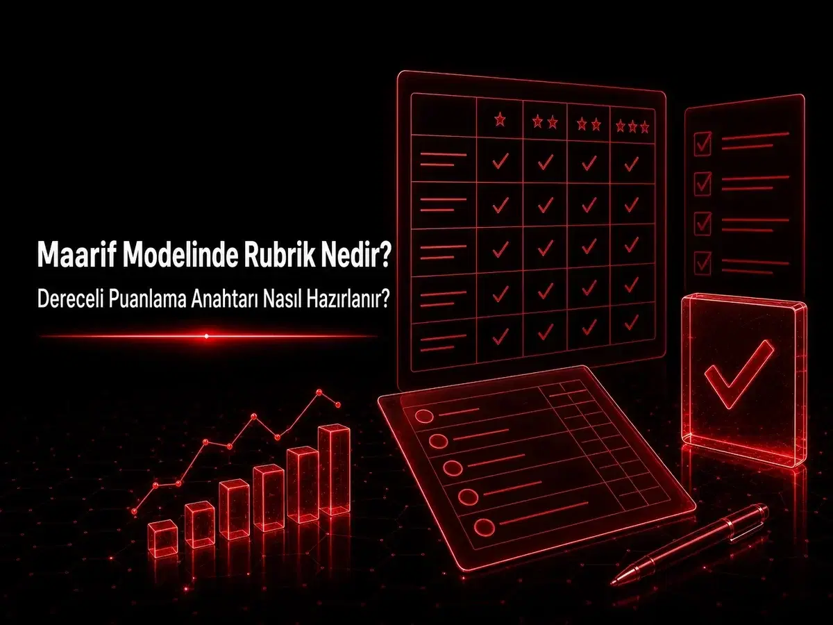 Maarif Modeli rubrik ve dereceli puanlama anahtarı hazırlama rehberi konulu blog kapak görseli
