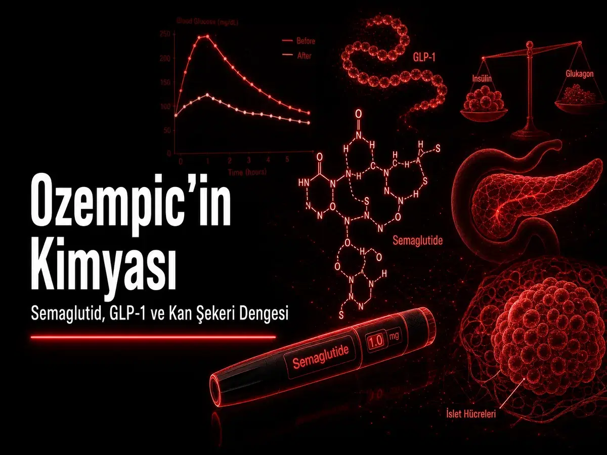 Ozempic kan şekeri kimyası; semaglutid GLP-1 insülin glukagon dengesi blog kapak görseli