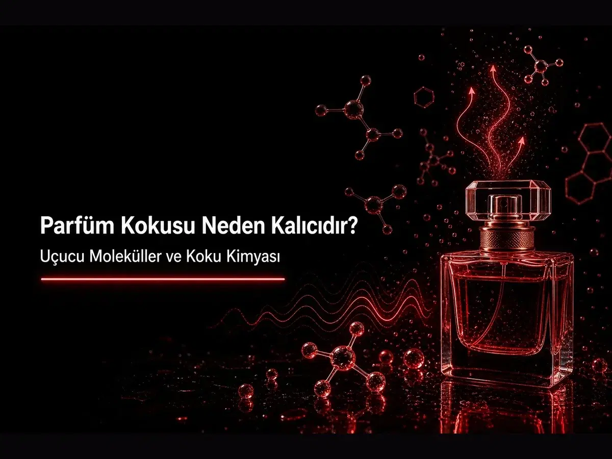 Parfüm kokusu kalıcılığı, uçucu moleküller ve koku notaları konulu TYT kimya blog kapak görseli