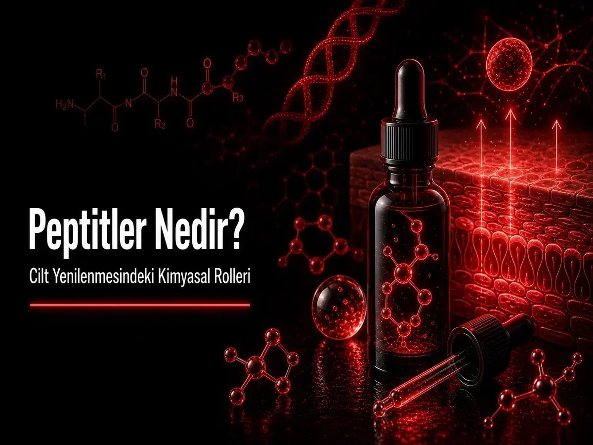 Peptitler nedir ve cilt yenilenmesi kimyası; amino asit zinciri sinyal peptit kolajen TYT kimya kapak görseli