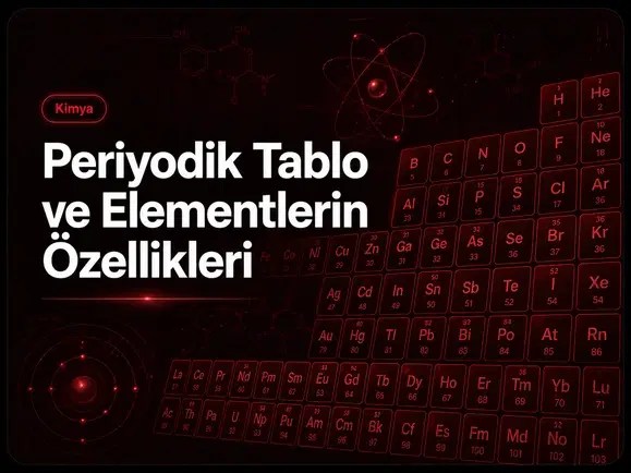 Periyodik tablo, grup periyot, metal ametal yarı metal ve element özellikleri rehberi