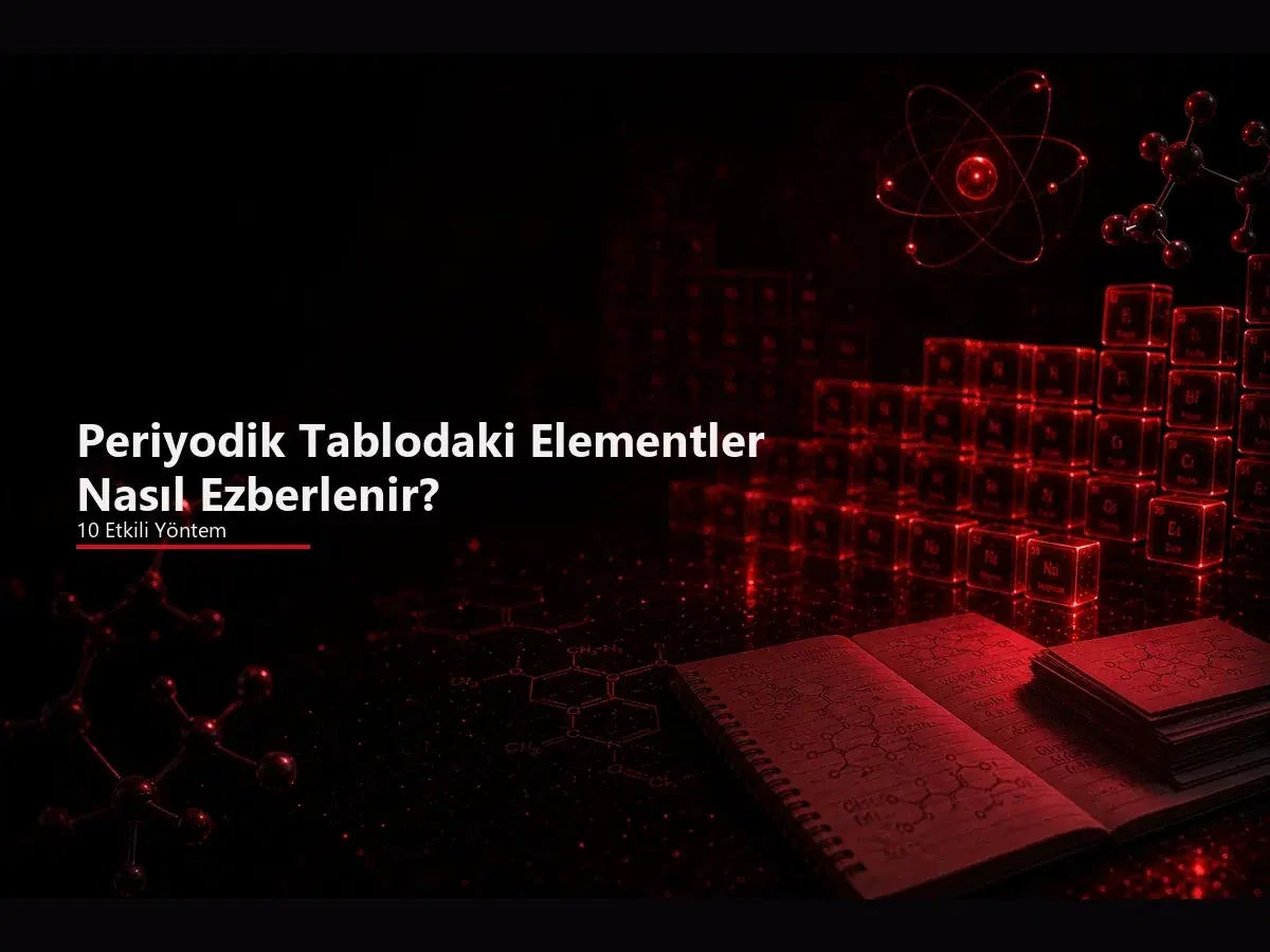 Periyodik tablo element ezberleme, 10 yöntem ve TYT kimya çalışma rehberi kapak görseli