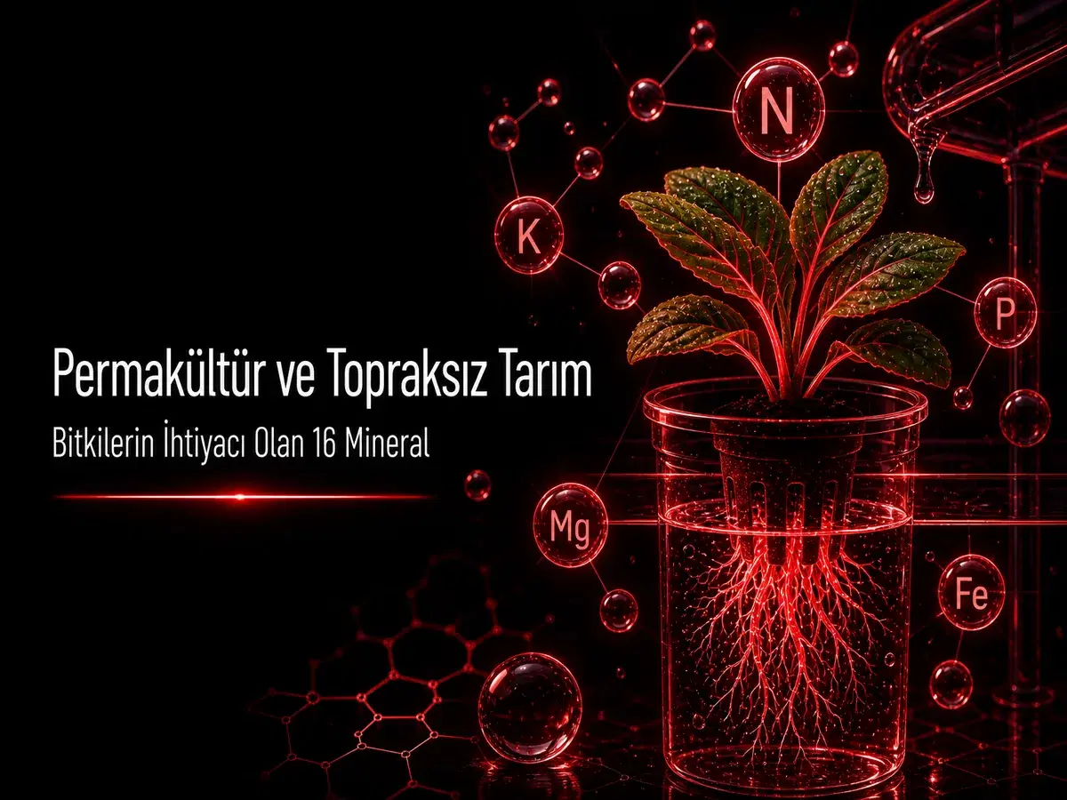 Bitkilerin 17 temel besin elementini makro ve mikro gruplarla anlatan permakültür ve topraksız tarım kapağı