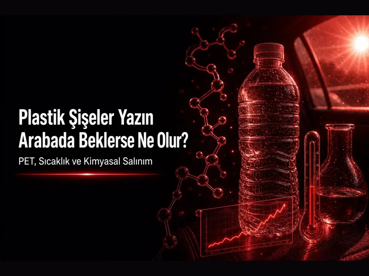 Plastik şişe yazın arabada beklerse ne olur; PET polimer, sıcaklık ve kimyasal salınım TYT blog kapak görseli