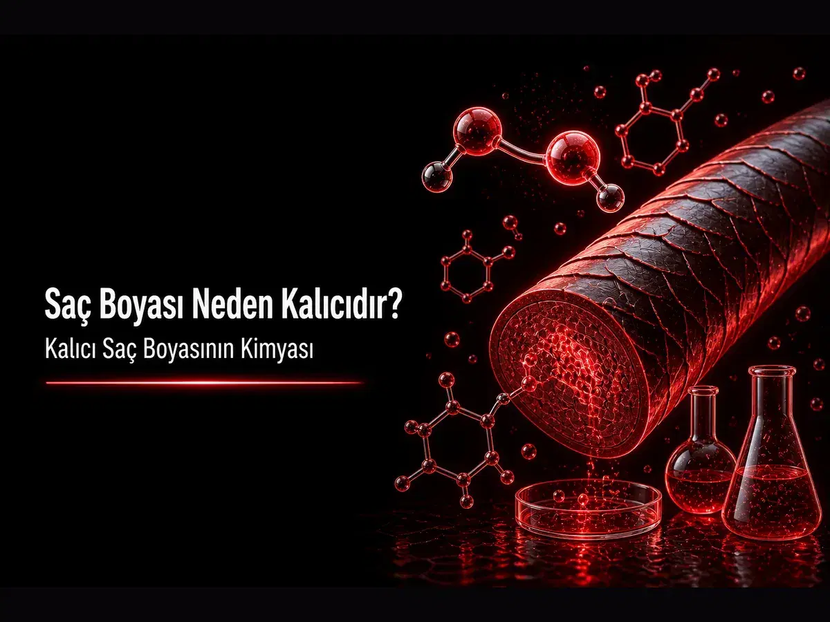 Saç boyası neden kalıcıdır sorusu için kalıcı saç boyası kimyası, peroksit ve kutikula açılması kapak görseli