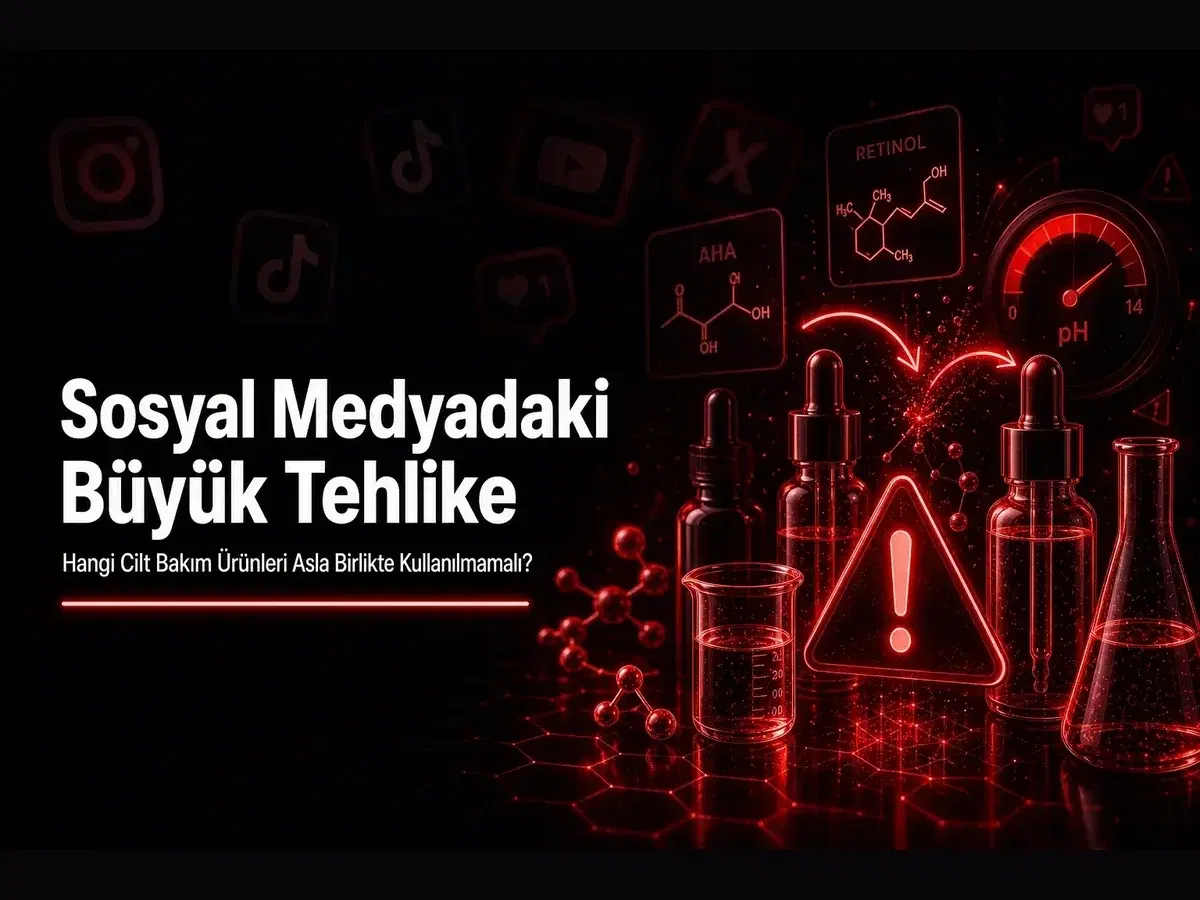 Sosyal medya cilt bakım mitleri hangi ürünler birlikte kullanılmaz retinol AHA benzoyl peroxide TYT kimya kapak görseli