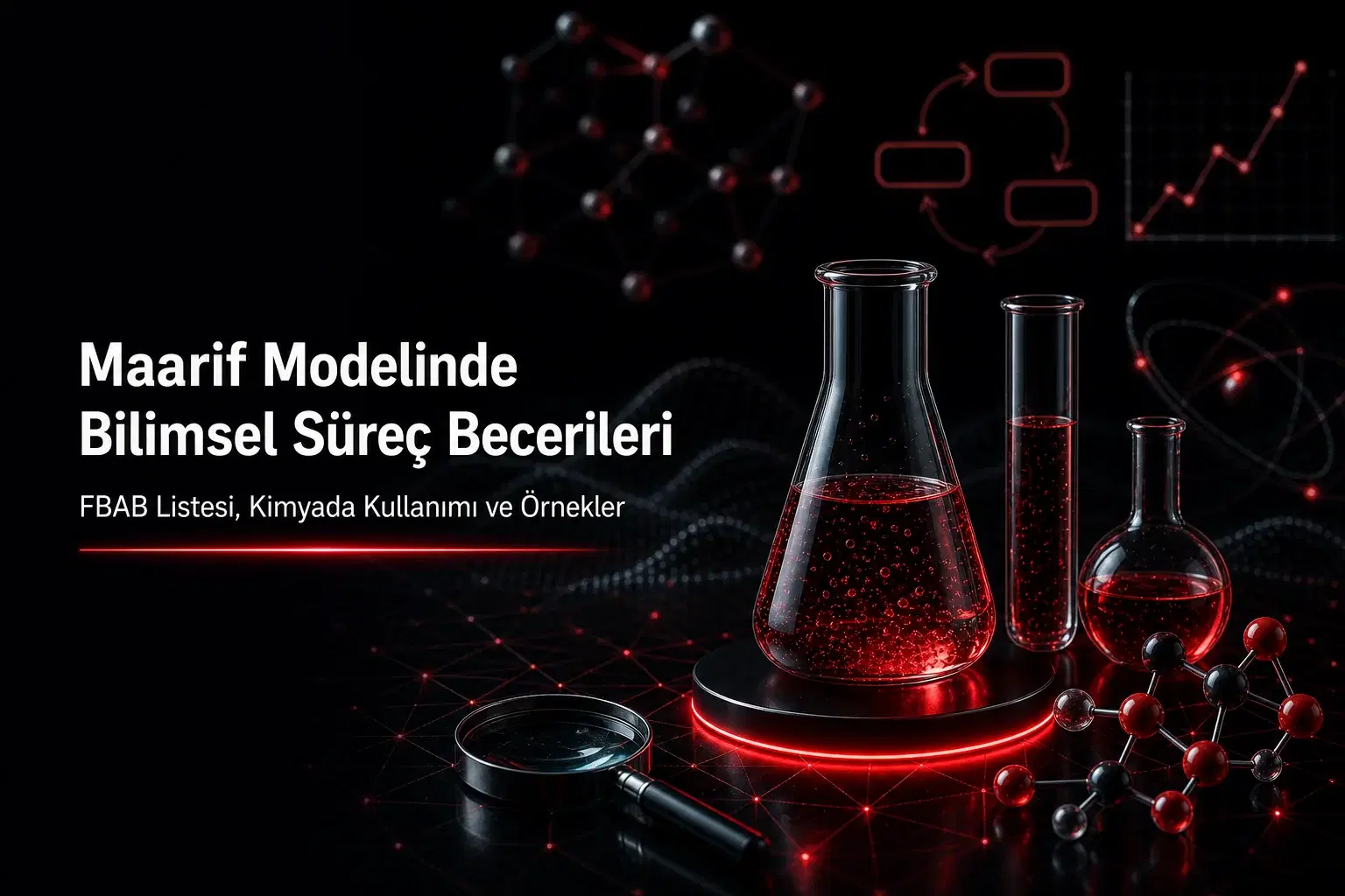 Maarif Modelinde bilimsel süreç becerileri, FBAB listesi ve kimya dersi kullanımı konulu blog kapak görseli