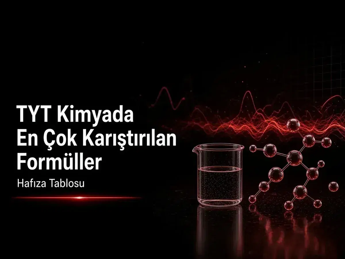 TYT kimyada karıştırılan formüller hafıza tablosu: mol, tane, yoğunluk ve molarite kapak görseli