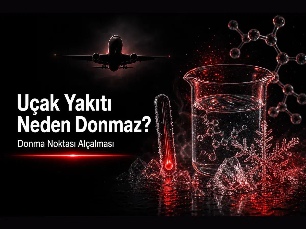 Uçak yakıtı neden donmaz kapak: Jet A-1, eksi 47 °C donma sınırı, hidrokarbon karışımı ve donma noktası alçalması
