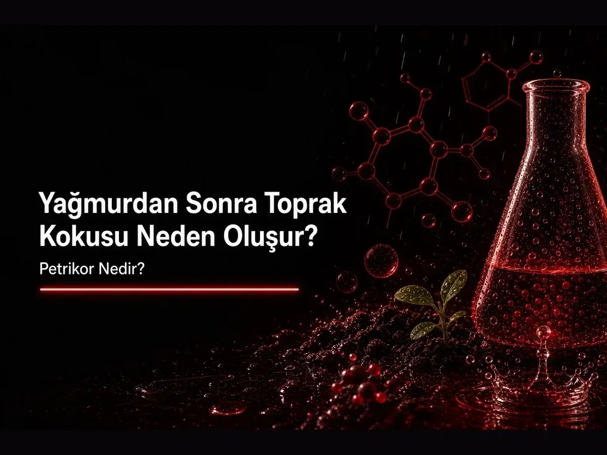 Yağmur sonrası toprak kokusu, petrikor ve geosmin kimyası konulu TYT kimya blog kapak görseli