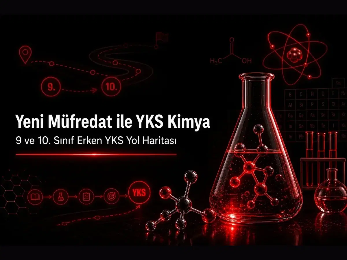 Yeni müfredat ile YKS kimya değişimi ve 9-10. sınıf erken YKS yol haritası konulu TYT kimya blog kapak görseli
