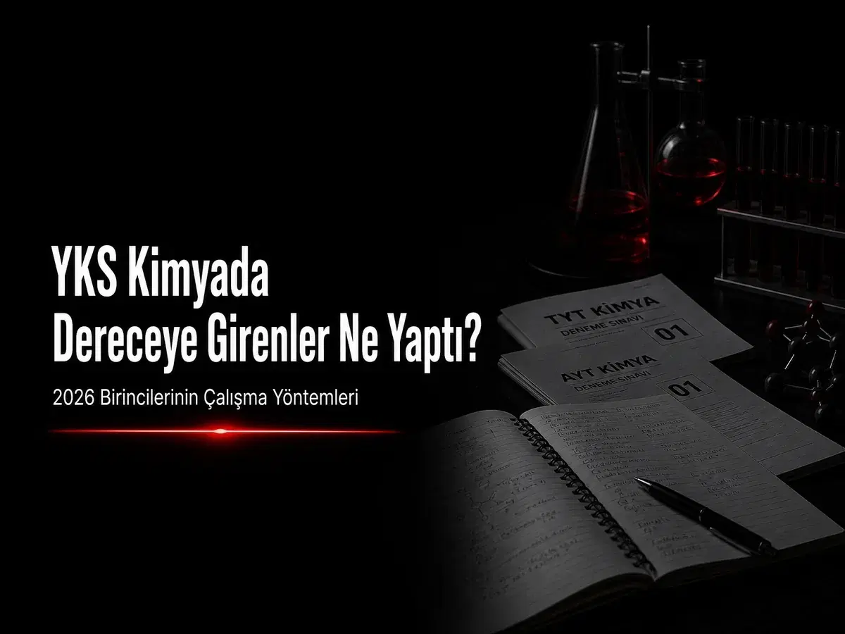 YKS kimya derece hedefleyen öğrencinin çalışma planı, deneme analizi ve net takip defteri sahnesi