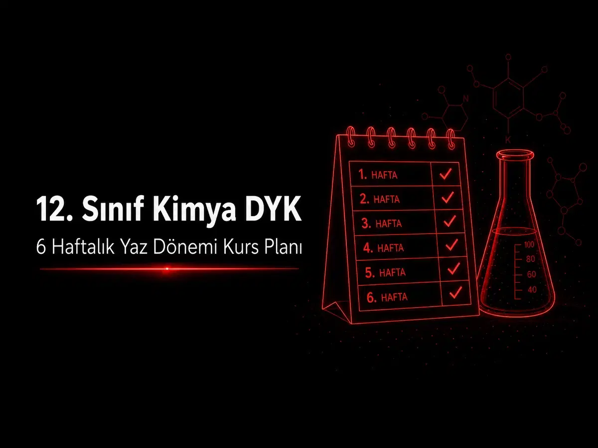 12. sınıf kimya DYK 6 haftalık yaz dönemi kurs planı — Word/PDF şablon kapak görseli