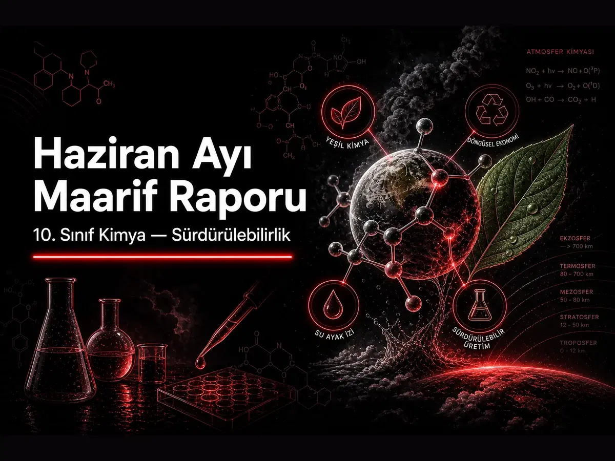 10. sınıf kimya haziran ayı Maarif ders raporu kapak görseli