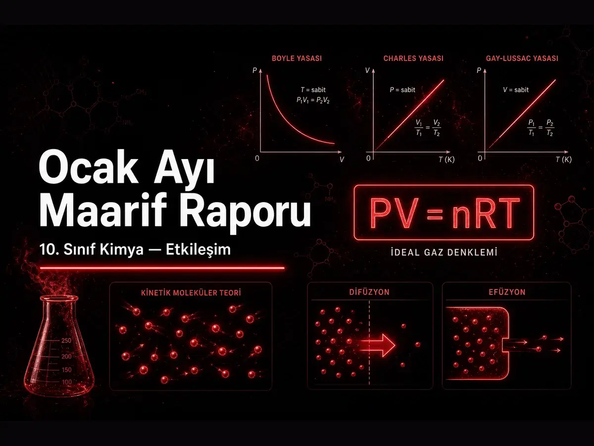 10. sınıf kimya ocak ayı Maarif ders raporu kapak görseli