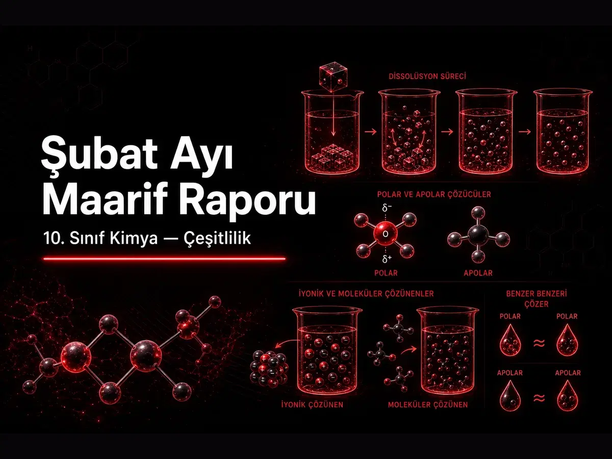 Şubat ayı Maarif ders raporu kapak görseli