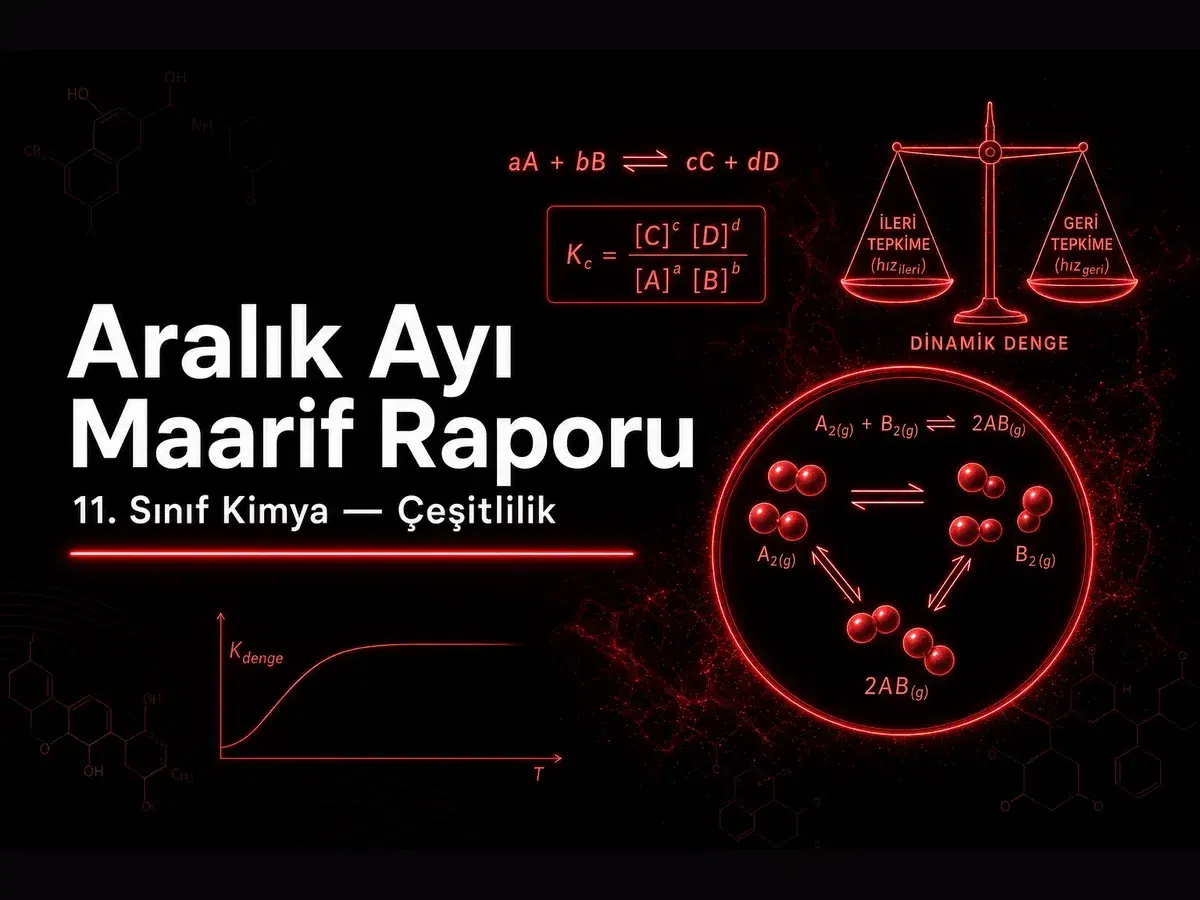 11. sınıf kimya aralık ayı Maarif ders raporu kapak görseli