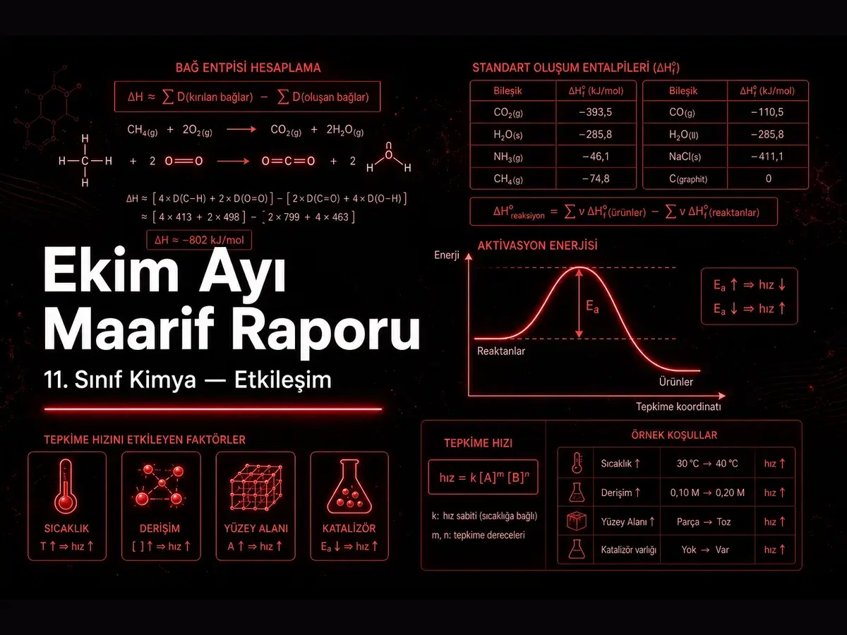 Ekim ayı Maarif ders raporu kapak görseli