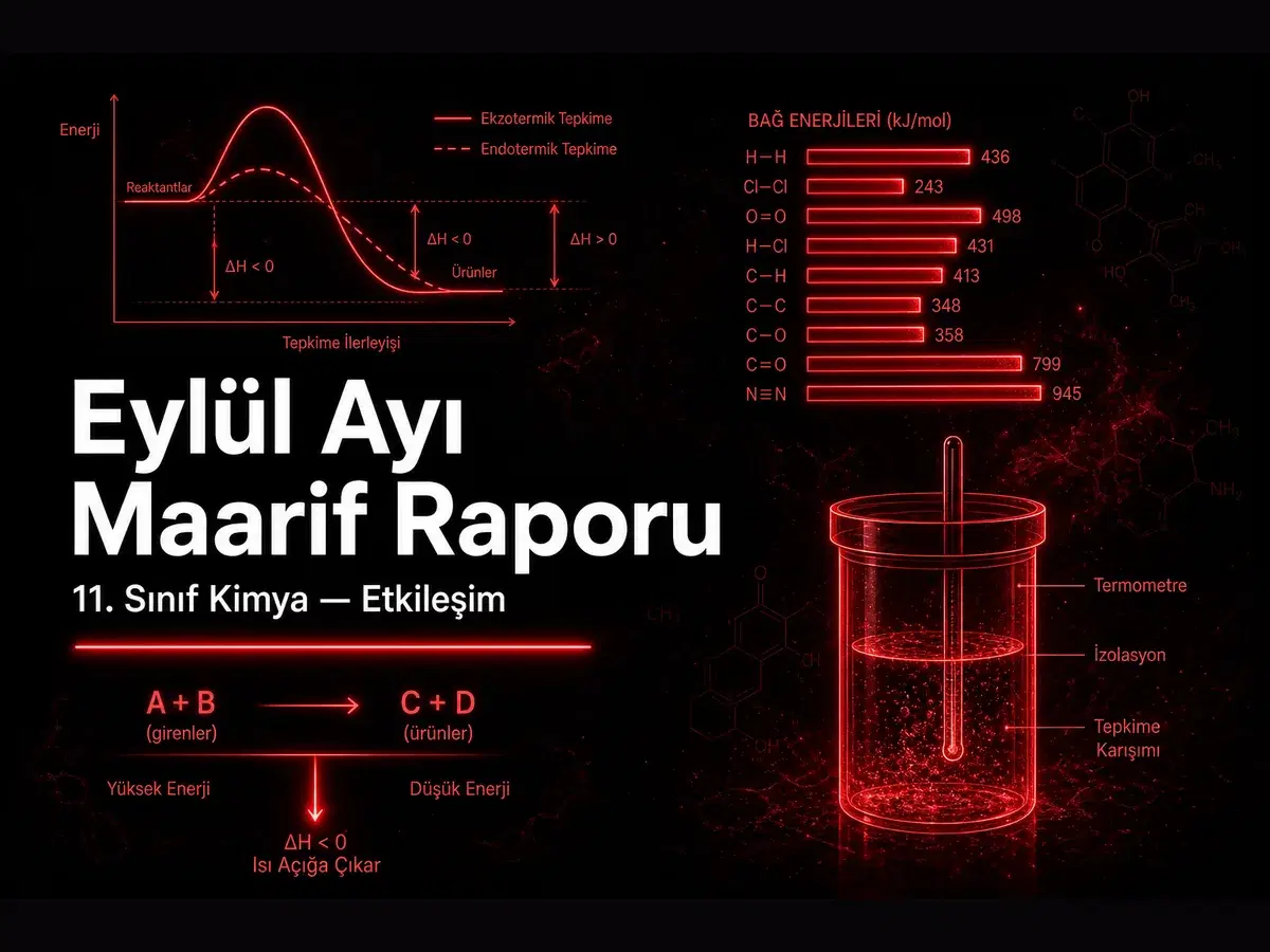 11. sınıf kimya eylül ayı Maarif ders raporu kapak görseli