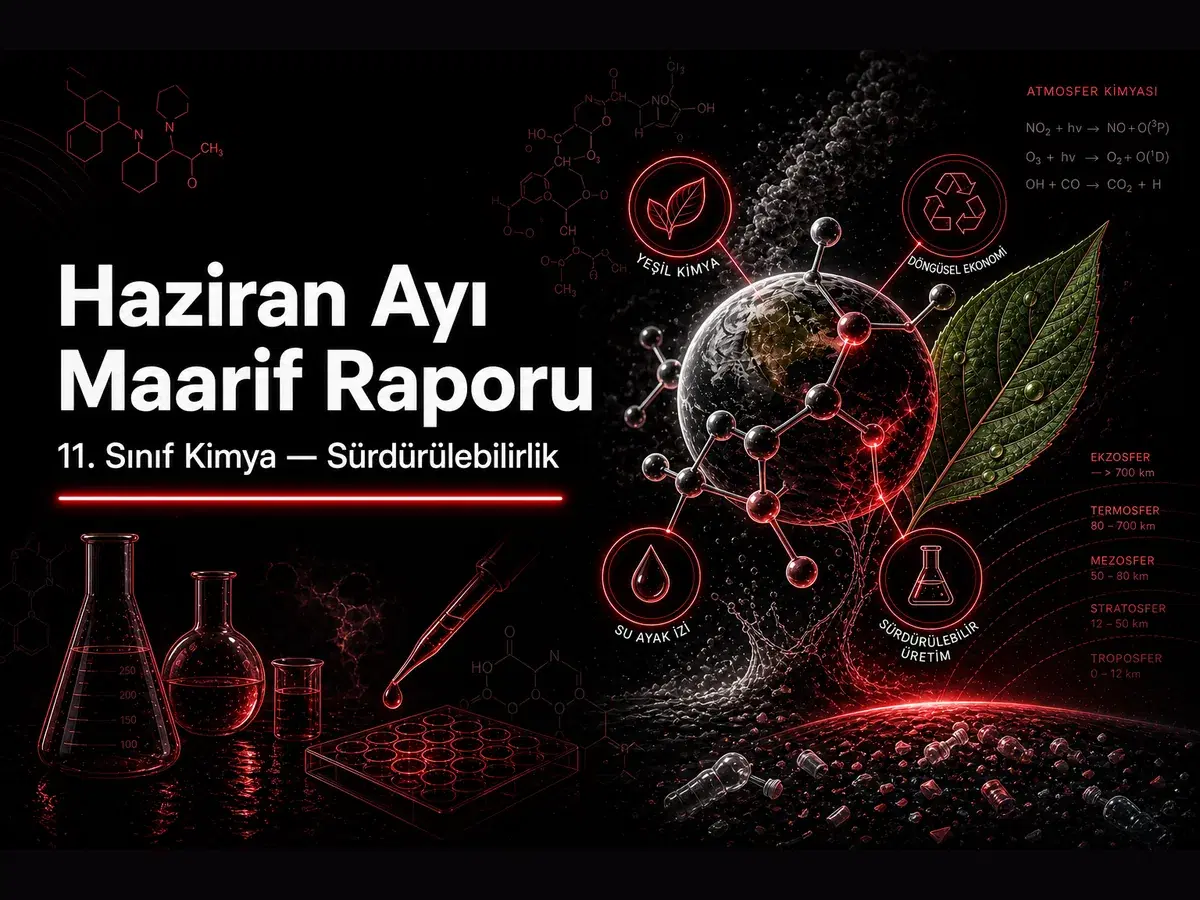 11. sınıf kimya haziran ayı Maarif ders raporu kapak görseli