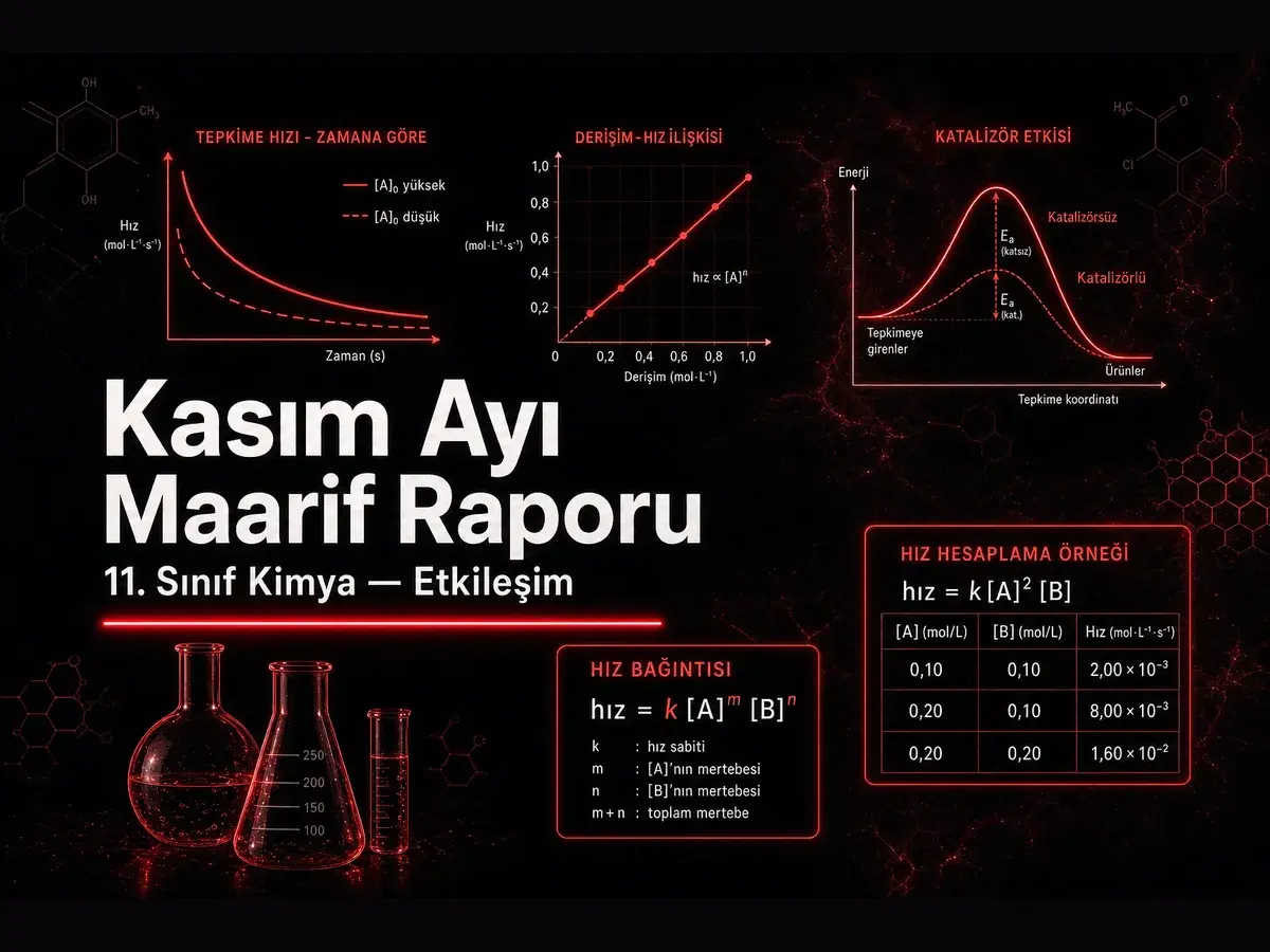 11. sınıf kimya kasım ayı Maarif ders raporu kapak görseli