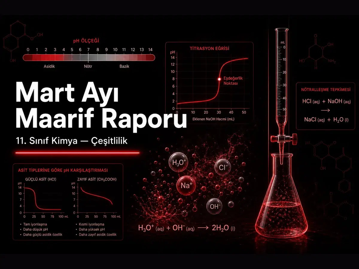 11. sınıf kimya mart ayı Maarif ders raporu kapak görseli