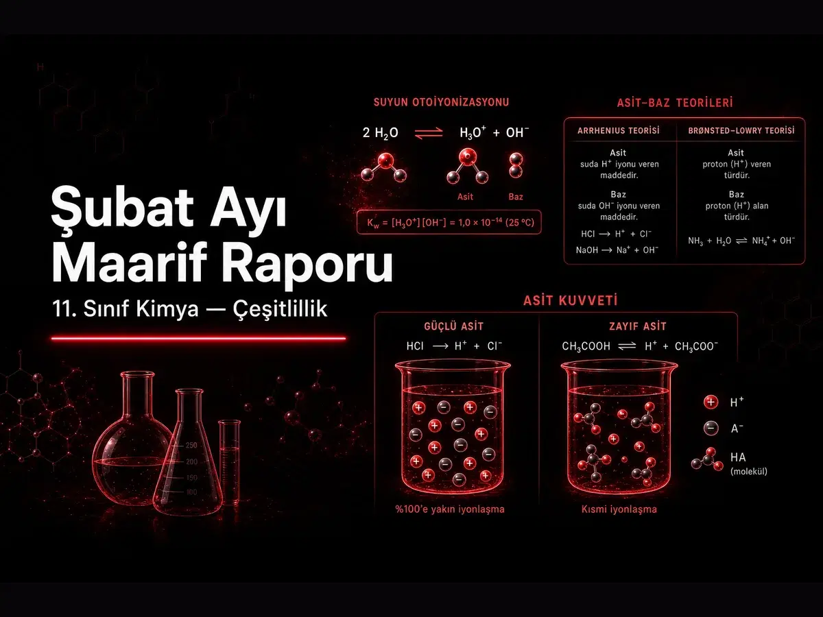 Şubat ayı Maarif ders raporu kapak görseli