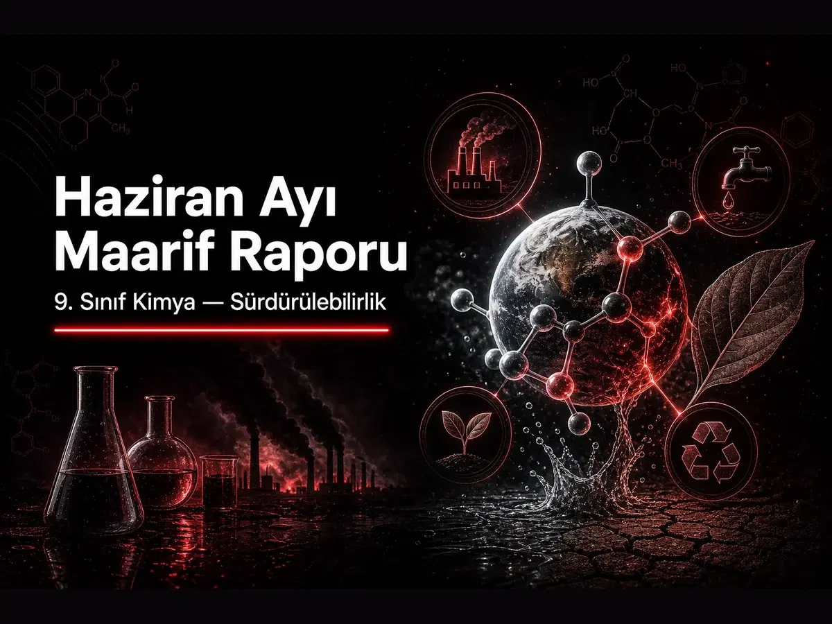 Haziran ayı Maarif ders raporu kapak görseli