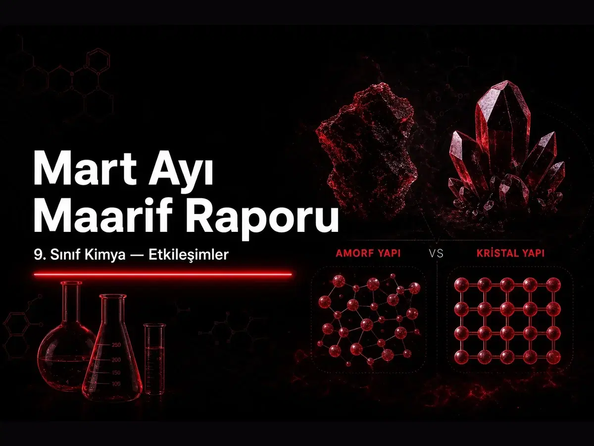 Mart ayı Maarif ders raporu kapak görseli