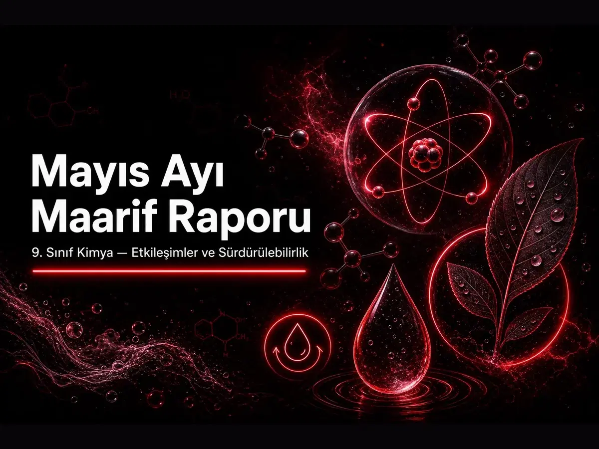 9. sınıf kimya mayıs ayı Maarif ders raporu kapak görseli