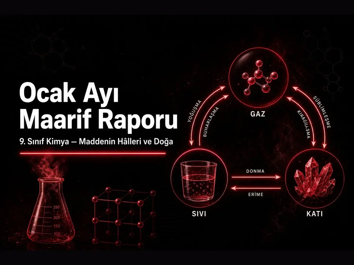 Ocak ayı Maarif ders raporu kapak görseli
