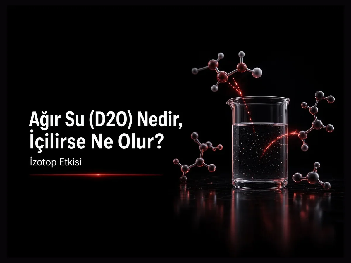 Ağır su içilirse ne olur? D2O nedir, döteryum, izotop etkisi ve H2O farkı TYT kapak şeması