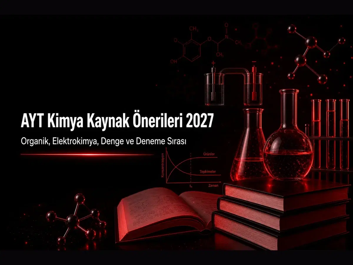 AYT kimya kaynak önerileri 2027, organik ve elektrokimya kitap seçimi yapan YKS öğrencisi