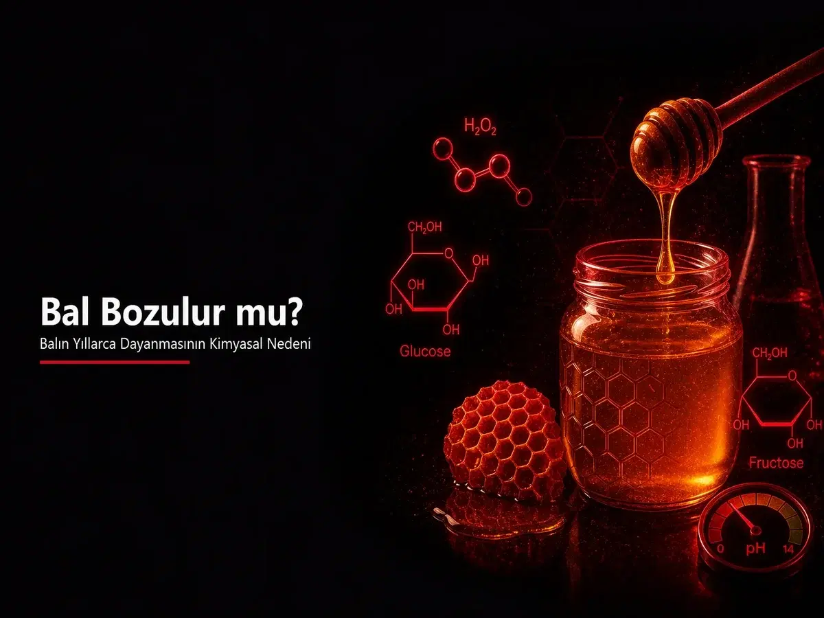Bal bozulur mu, balın yıllarca dayanması, su aktivitesi ve pH kimyası konulu TYT kimya blog kapak görseli