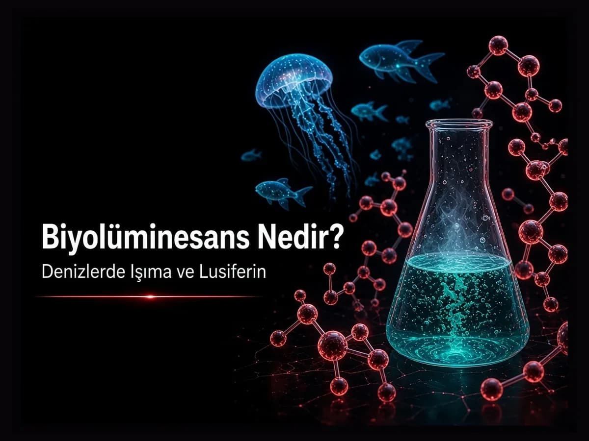 Biyolüminesans nedir: denizlerde ışıma, lusiferin molekülü ve lusiferaz tepkimesi kapak görseli