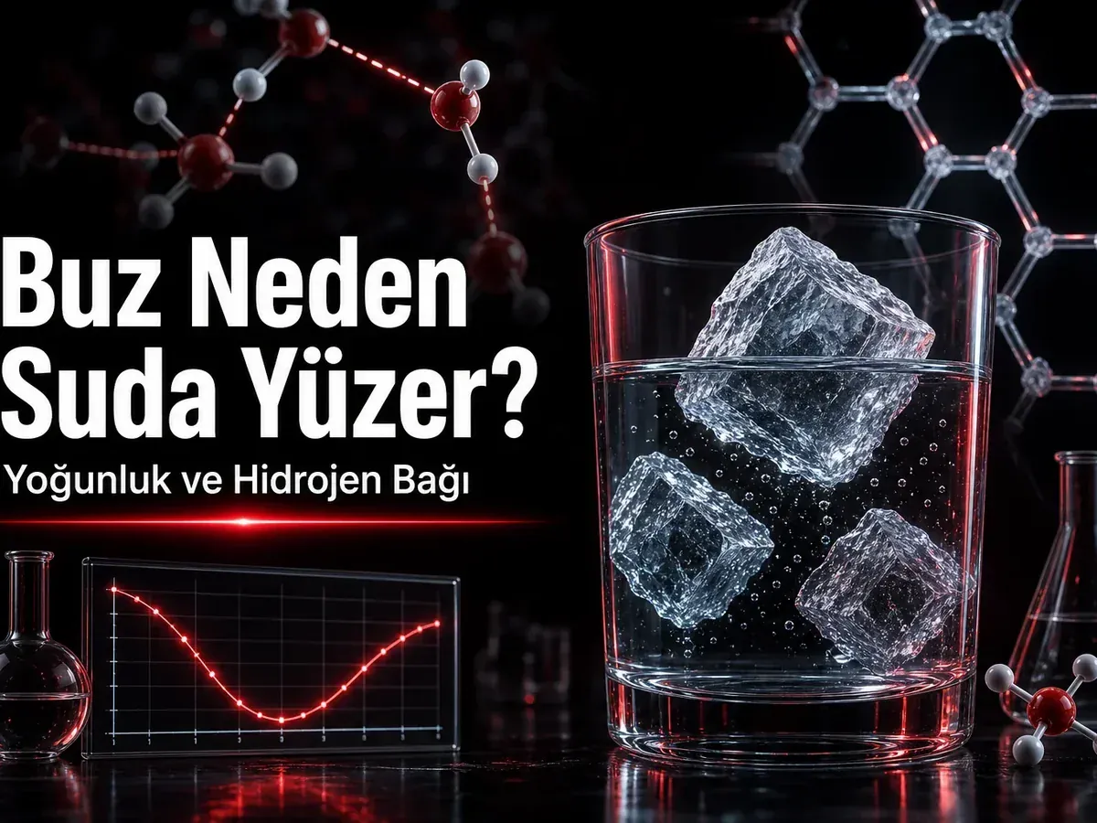 Buzun suda yüzmesi, yoğunluk ve hidrojen bağı konulu TYT kimya blog kapak görseli
