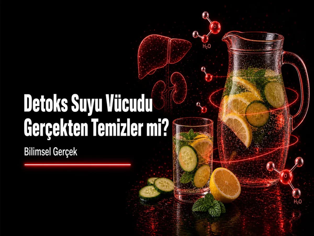 Detoks suyu vücudu gerçekten temizler mi sorusu, limonlu su ve bilimsel gerçek konulu TYT kimya blog kapak görseli
