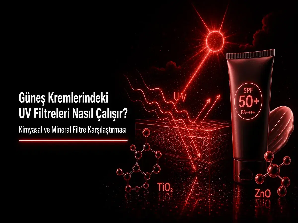 Güneş kremi UV filtreleri, kimyasal ve mineral filtre karşılaştırması konulu TYT kimya blog kapak görseli