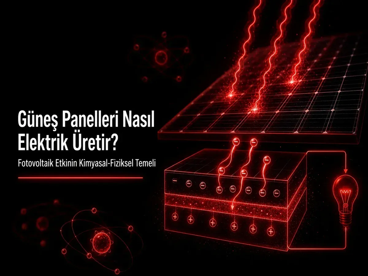 Güneş panelleri nasıl elektrik üretir: fotovoltaik etki, silisyum hücre ve elektron akışı TYT kapak görseli